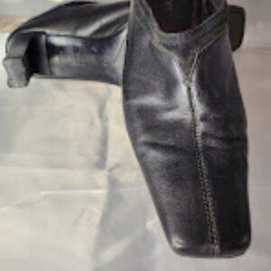 Vintage LIZ CLAIRBORNE Margarete Black Boot Flex Slides 6.5